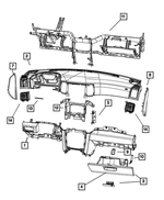 1DS70BD1AH - Electrical: Instrument Lower Panel for Mopar Image