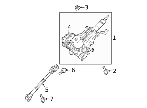 Steering Column for 2015 Hyundai Sonata #1