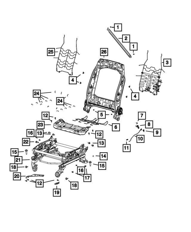 68050467AA - Interior Trim: Seat Screw for Mopar Image