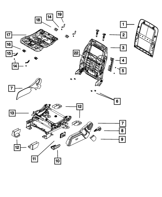 1WC28DW1AA - Interior Trim: Seat Back Panel for Mopar Image image