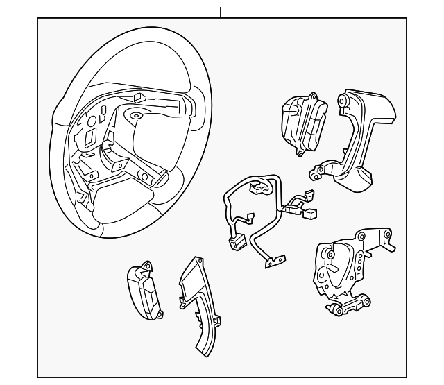 Chevy Steering Wheel GM Genuine 22947783 Ebony Steering Wheel - OEM Replacement Silverado Steering Wheel