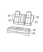 1MB261DVAA - : Rear Seat Cushion Cover for Jeep: Compass Image