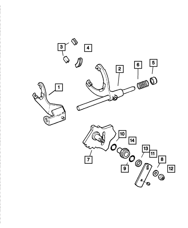 83503515 - Transfer Case Model 241 [DHE]: Shift Fork Spring Cup for Mopar Image