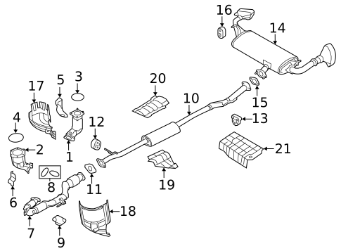 Exhaust Components for 2016 Nissan Murano #0