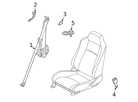 Front Seat Belts for 2005 Nissan 350Z #1
