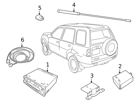 Antenna & Radio for 2005 Land Rover Freelander #1