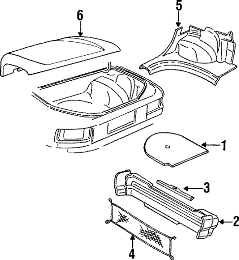 Interior Trim - Rear Body for 1996 Oldsmobile Achieva #0
