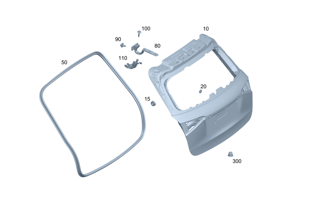 167-740-53-00 - Rear Door 2020-2026 Mercedes-Benz | Mercedes-Benz