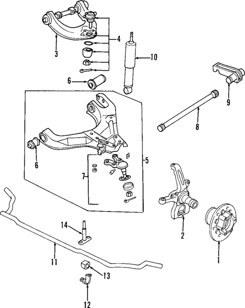 Suspension Components for 1997 Mitsubishi Montero Sport #1