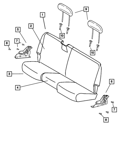 Rear Seats - Second Row for 2010 Dodge Ram 2500 #6