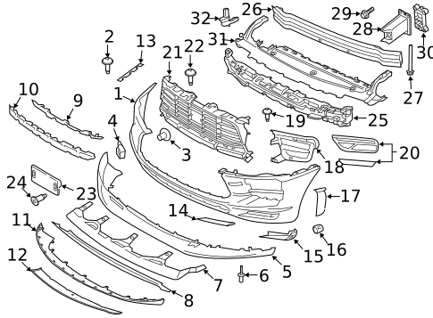 Bumper & Components - Front for 2021 Porsche Macan #1