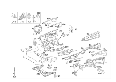 Wheelhouse, Front Subframe for 2007 Mercedes-Benz CLS550 #0