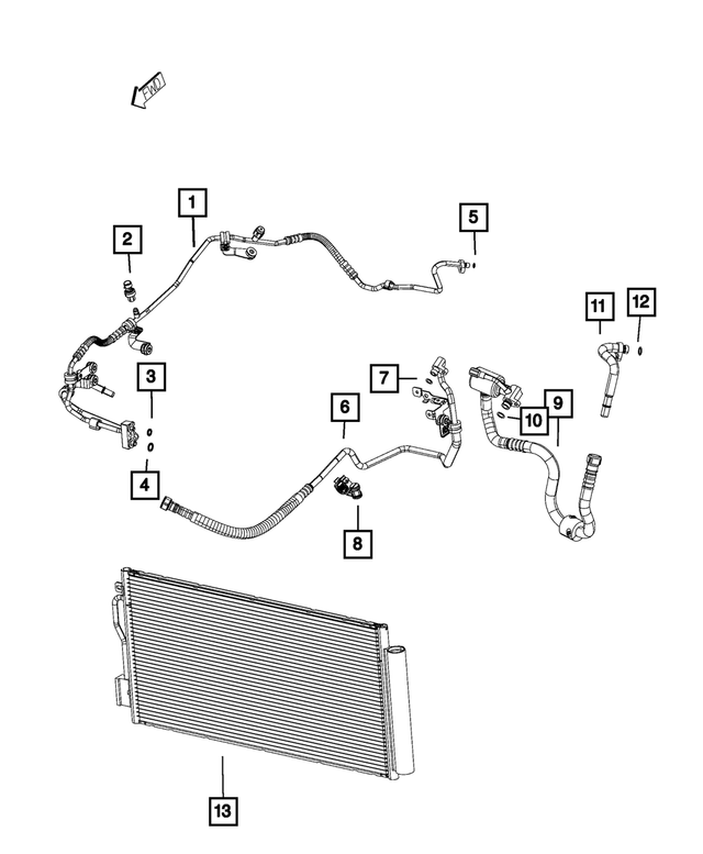 68275744AA - Air Conditioners and Heaters: A/c Liquid Line for Mopar Image