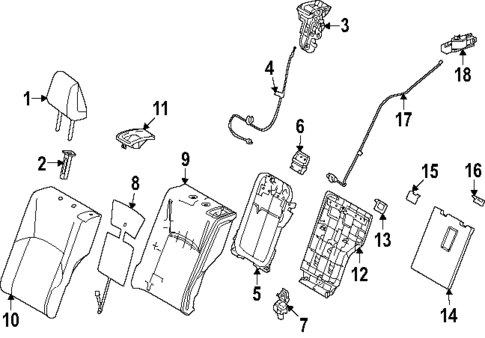 Rear Seat Components for 2025 Toyota Crown Signia #1
