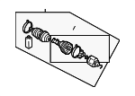 MN156064 - Front Drive Axle: Axle Assembly for Mitsubishi Image