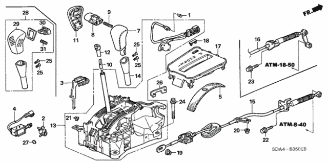 Select Lever (2) for 2004 Honda Accord #0