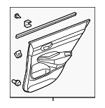 83753SNAA42ZD - : 2009 Honda Civic - Lining L Rear Door (Lower) (Type L) (Gray/Beige) for Honda: Civic Image