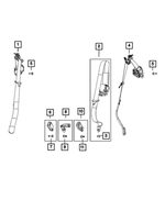 6MH88HL1AA - Restraints: 2nd Row Outer Seat Belt for Mopar Image