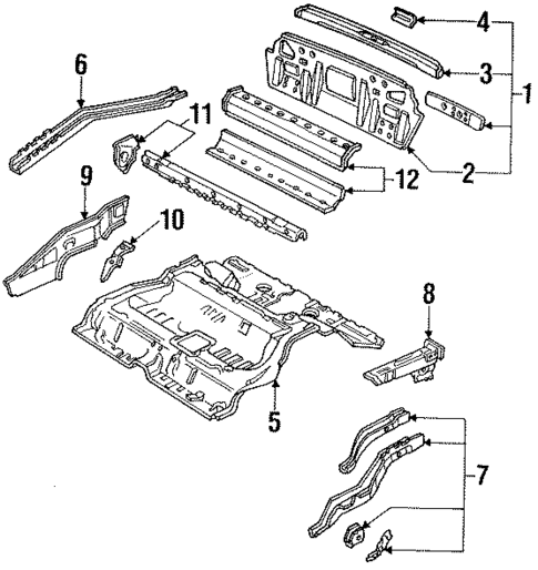 Rear Body for 1991 Mercury Capri #0