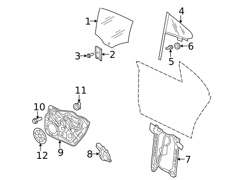 Rear Door for 2010 Volkswagen CC #1