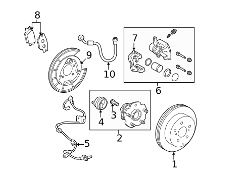 Rear Brakes for 2007 Toyota RAV4 #1
