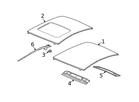 Roof & Components for 2007 Saturn Ion #0