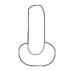 8127939000 - Body: Lid Trim Clip for Hyundai: Elantra, Tiburon, XG300, XG350 Image