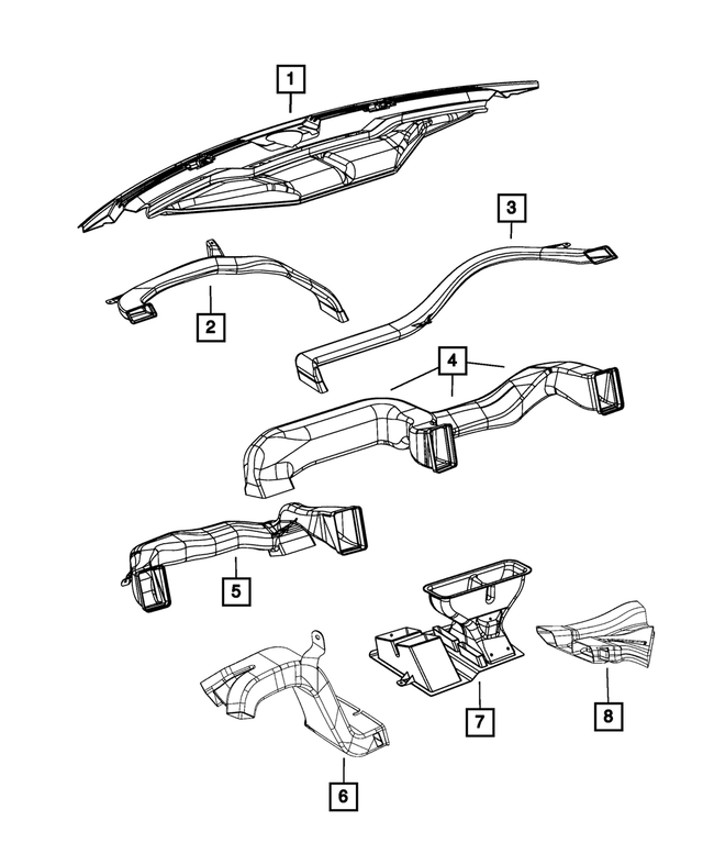 « 68050665AA – Air Conditioners and Heaters : Désembueur Conduit, Côté Gauche pour Mopar Image »