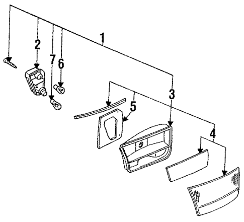 Combination Lamps for 1994 Mazda 626 #0