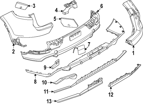Bumper & Components - Rear for 2024 Porsche Cayenne #0