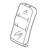 81921SHJA22ZD - : 2009-2010 Honda Odyssey - Cover Center Seat-Back Trim *NH598L* (Atlas Gray) for Honda: Odyssey Image