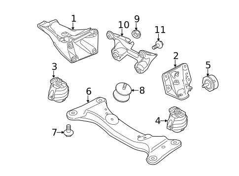 Engine & Trans Mounting for 2012 BMW 335is #2