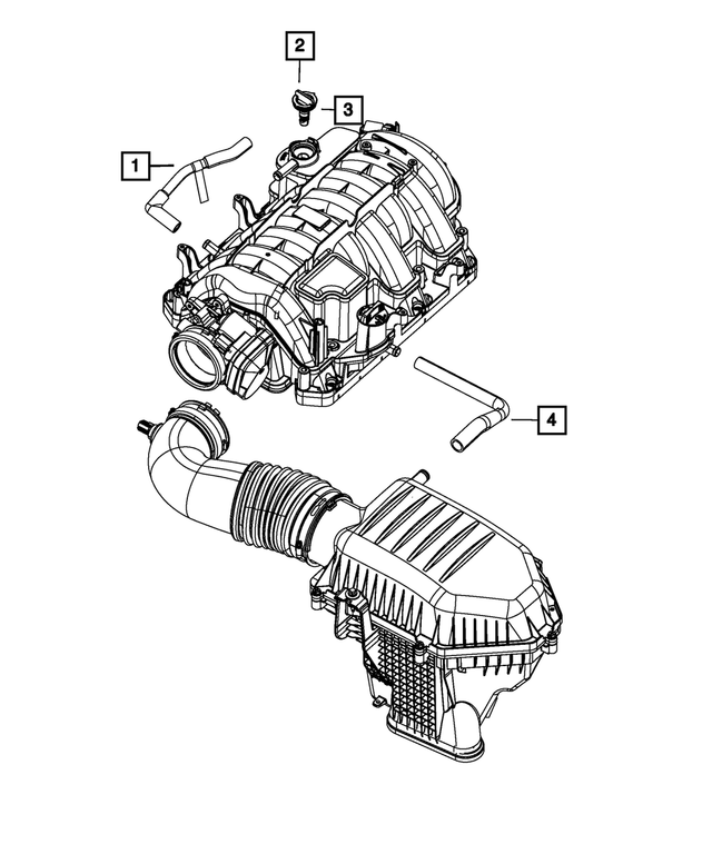 4591961AF - Engine: Pcv Valve To Intake Manifold Hose for Mopar Image