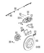 5174329AA - Brakes: Disc Brake Caliper Assembly, Left for Chrysler: 300 | Dodge: Charger Image