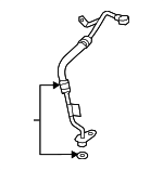 11427934654 - Engine: Oil Feed Tube for BMW: 750i, 750i xDrive, M5, M550i xDrive, M8, M8 Gran Coupe, M850i xDrive, M850i xDrive Gran Coupe, X5, X6, X7 Image