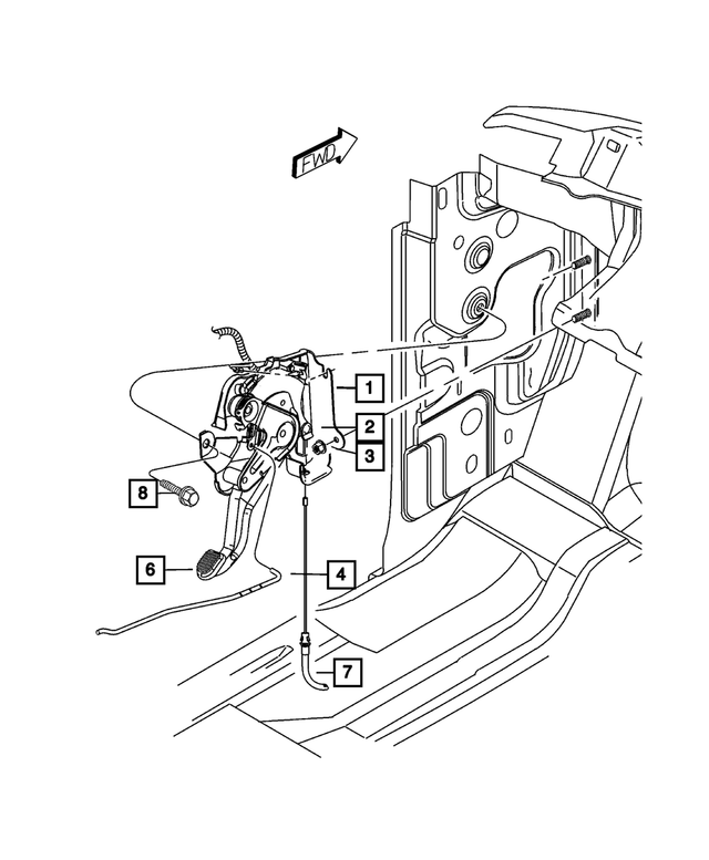 52078977AG - Brakes: Parking Brake Release Rod for Mopar Image