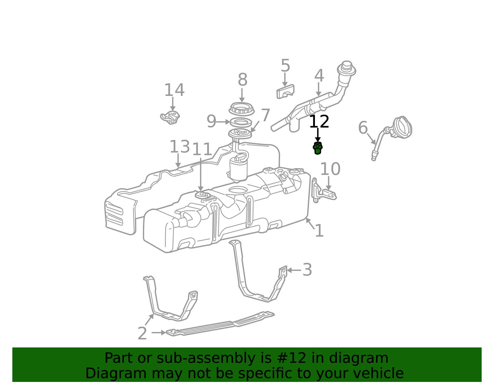 1996-2007 Ford Ford Lincoln Mercury Fuel Tank Pressure Sensor GENUINE ...