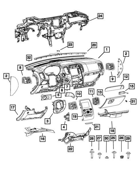 Instrument Panel for 2019 Dodge Durango #0