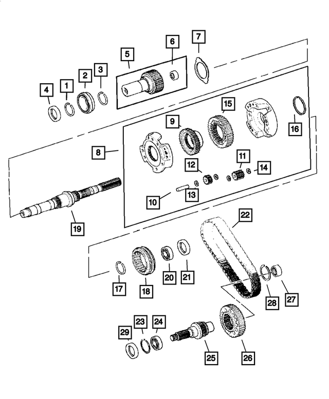 5072458AA - NV140; or MP140; Transfer Case: Input Gear Bearing for Mopar Image image