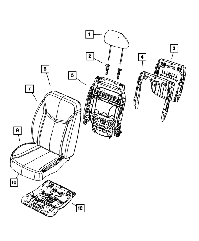1FK531J3AA - : Front Seat Back Cover, Driver for Mopar Image