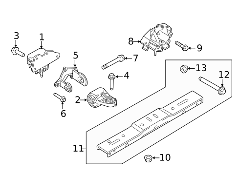 Engine & Trans Mounting for 2014 Ford F-150 #0