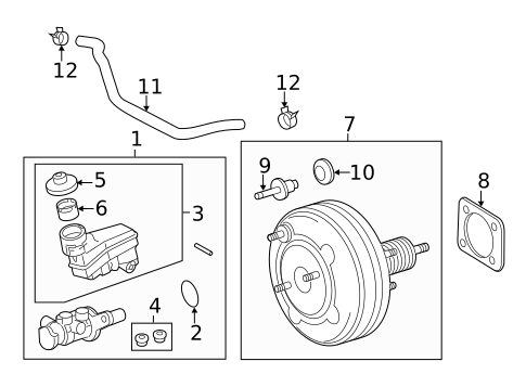 Master Cylinder - Components On Dash Panel for 2016 Lexus ES350 #0