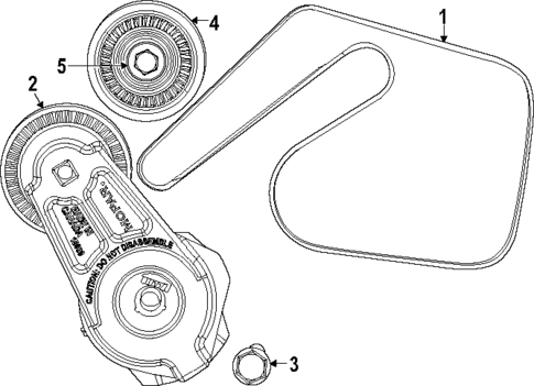Belts & Pulleys for 2023 Jeep Grand Wagoneer L #0