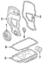 12351101 - Engine: Timing Cover Gasket for Buick: Skylark | Chevrolet: Beretta, Cavalier | Oldsmobile: Achieva, Calais, Cutlass Calais, Cutlass Supreme | Pontiac: Grand Am, Grand Prix, Sunfire Image