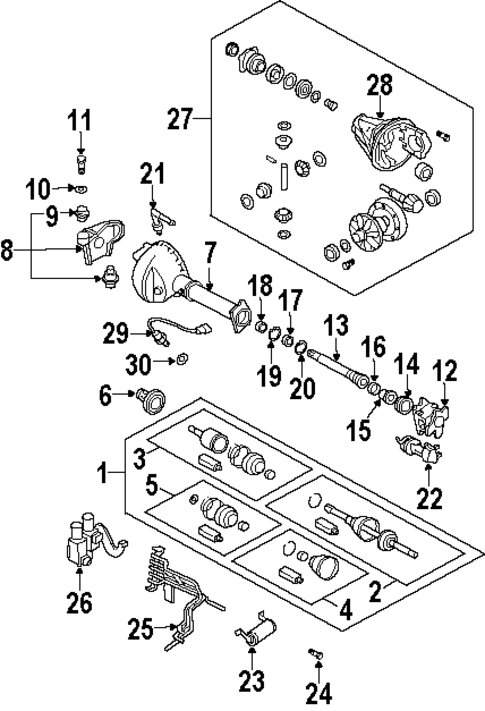 Front Axle & Carrier for 2000 Isuzu Rodeo #0