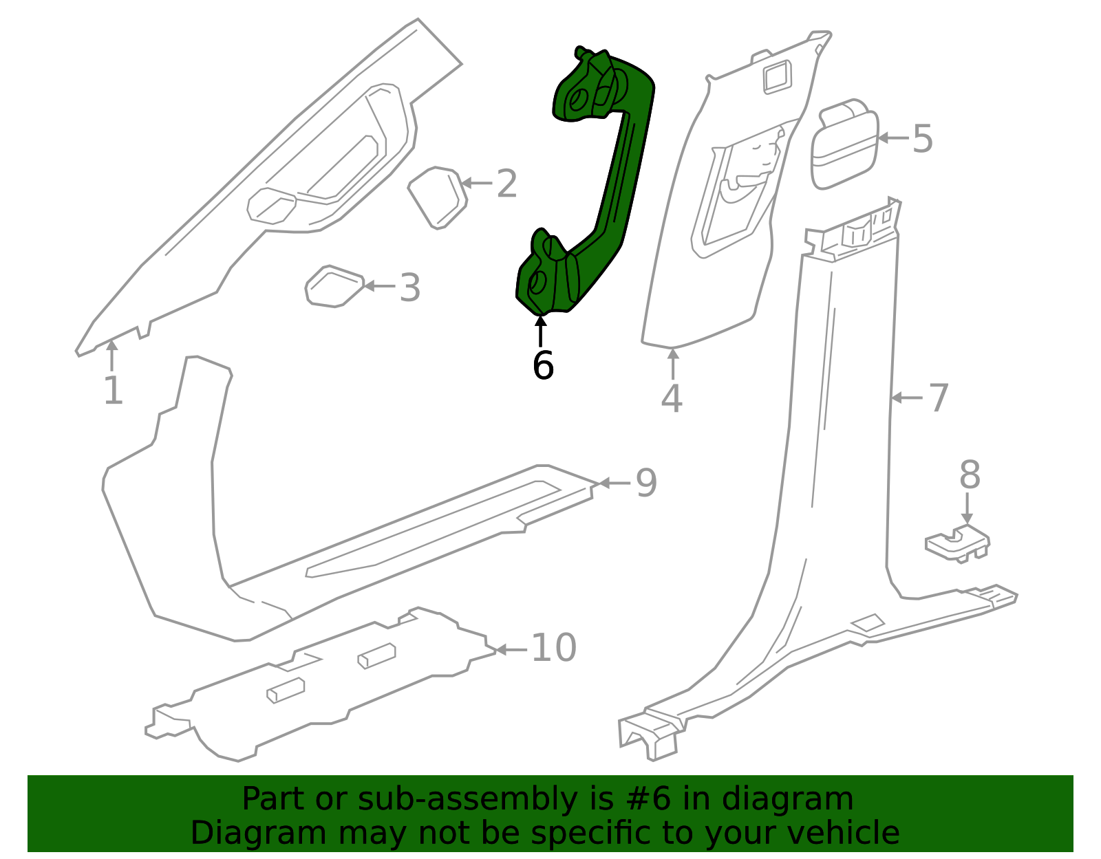 2023-2026 GM Interior Grab Bar 85654538 | OEM Parts Online