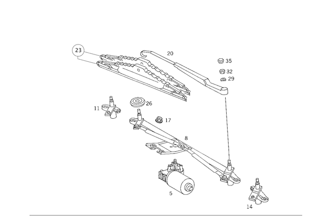 1638202442 - Electrical System: Wiper Motor for Mercedes-Benz Image image
