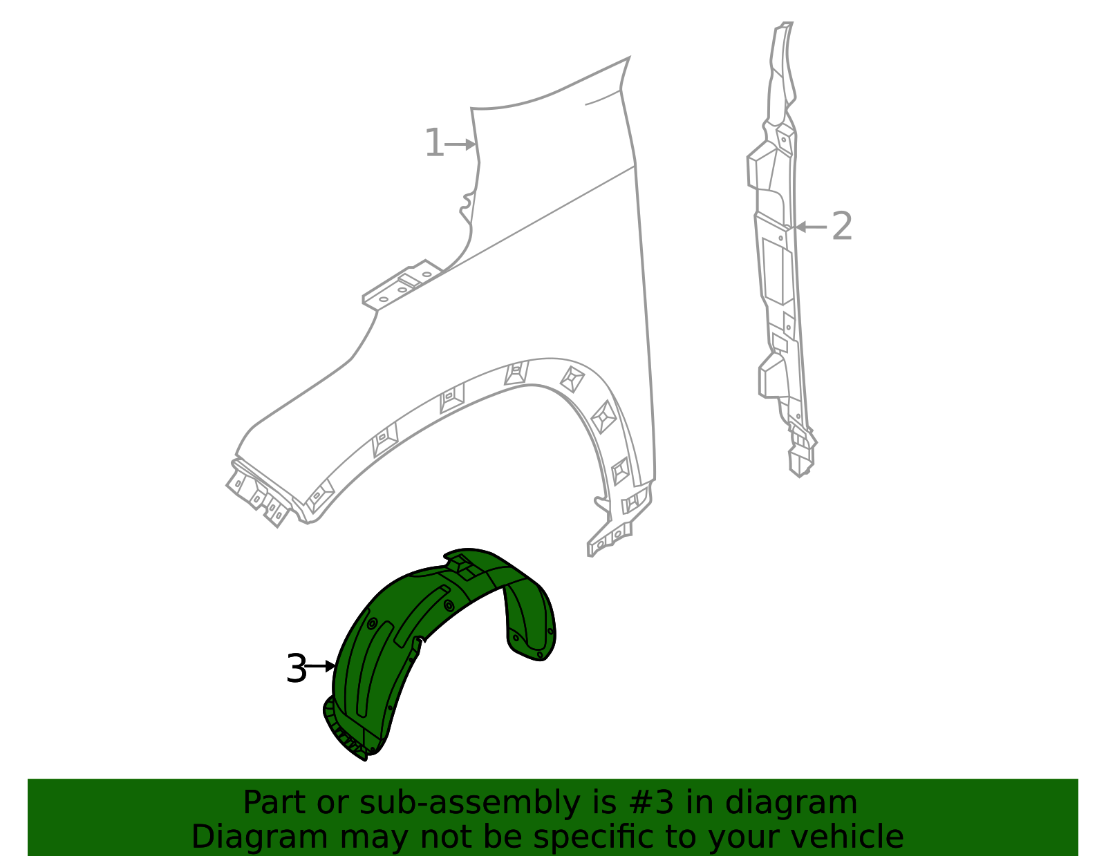 86811-Q5000 - Fender Liner 2021-2025 Kia Seltos | Kia.Parts Store