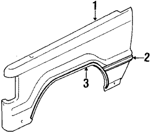Exterior Trim - Fender for 1988 Isuzu Trooper #0