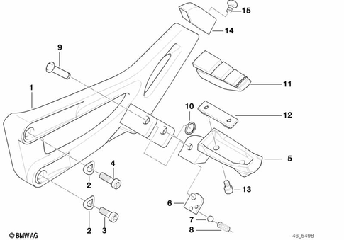 Footrests for 1996 BMW-Motorrad K 1200 RS #0